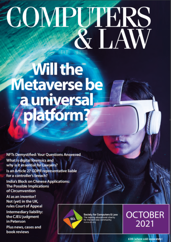 Computers & Law October 2021